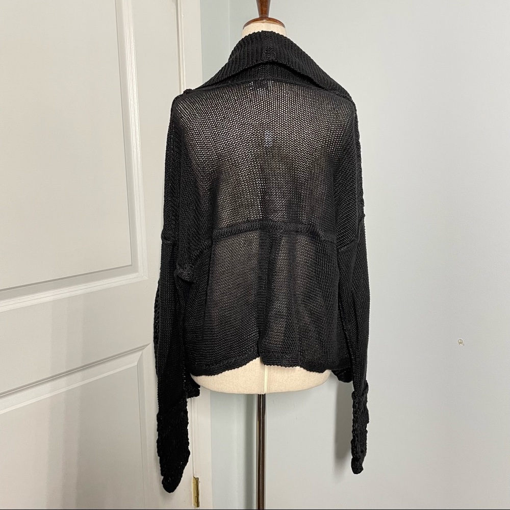 TSE Black 100% Linen Open Cardigan Shrug  size S NWT - Picture 14 of 17